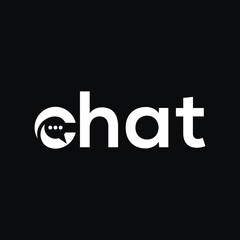 text chat logo design, sound bubble graphic symbol vector