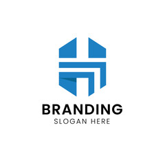 Letter H Building logo template