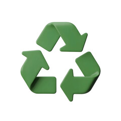 Fototapeta premium Green Recycling Symbol with Three Arrows Representing Environmental Sustainability