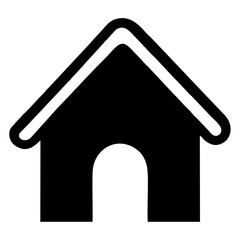 Dog House Vector silhouette Icon .eps
