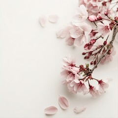 A minimalist, elegant composition of cherry blossoms. 