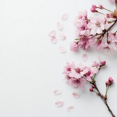 A minimalist, elegant composition of cherry blossoms. 