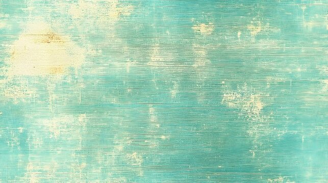 Aged turquoise wood grain surface exhibits faded and distressed textures