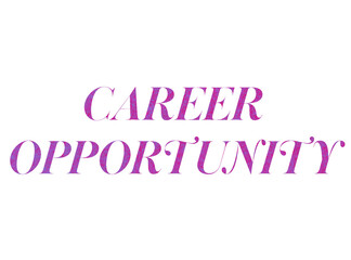 Pink glitter typography text career opportunity isolated on transparent background
