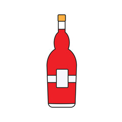 vector illustration of a bottle