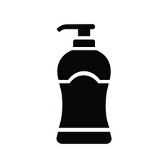 Obraz premium Modern silhouette icon of a pump dispenser bottle for soap lotion and hygiene products