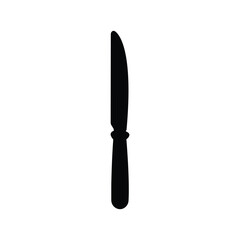 Classic cutlery silhouette sharp knife icon symbol simple elegant design for food service and kitchen concepts