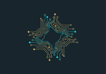 Abstract Circuit Board Design with Technological Pathways and Data Flow