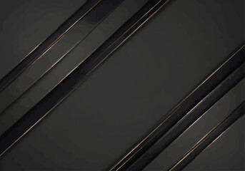 Abstract dark background with diagonal lines and golden stripes, perfect for modern designs
