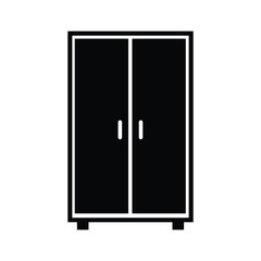 Modern wardrobe icon simple silhouette design new graphic element for furniture and home decor