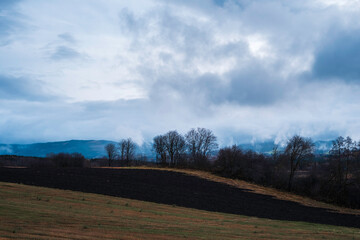 The cultural landscape of Toten, Norway, a cloudy day in October 2025.