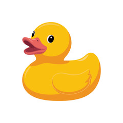 yellow rubber duck icon vector illustration