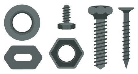 screws bolts nuts and screwdriver icon