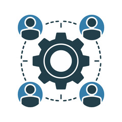 metal gears cogwheel vector icon