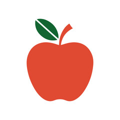 red apple fruit vector icon