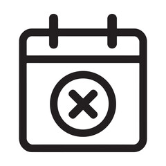 Modern business calendar icon for planning and scheduling