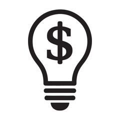 Business idea lightbulb concept icon 