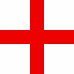 Obraz premium English national flag with a red St Georges cross on a white background Keywords: England, flag, national, symbol, patriotism