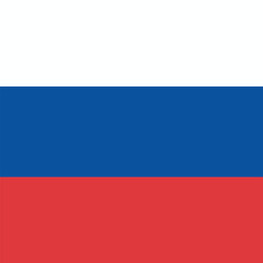 Russian Federation flag with horizontal white blue and red stripes national symbol