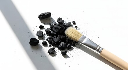 Charcoal and Brush Still Life