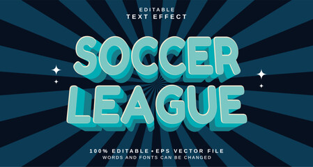 Editable text style effect - Soccer League text style theme.