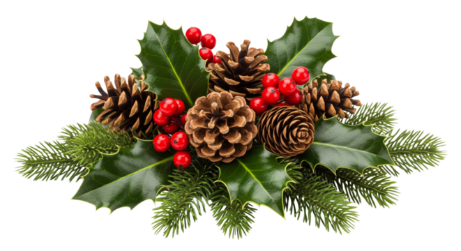 christmas decoration isolated on white or transparent background
