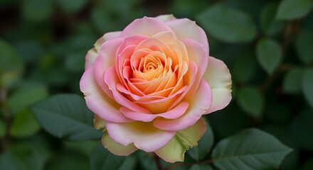 Pink and Orange Rose Blossom