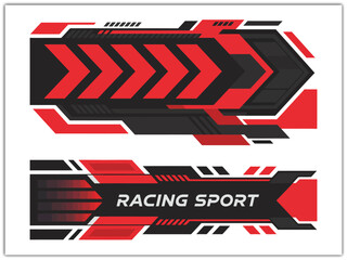 Racing Sport,Red and Black Abstract Vector Graphics