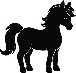 black horse vector illustration