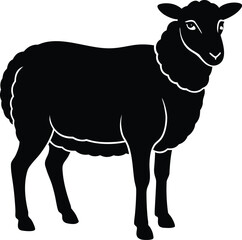 silhouette of a sheep