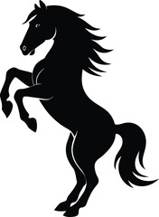 black horse vector illustration