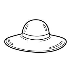 "Wide-Brimmed Hat Illustration - Fashion Accessory"
