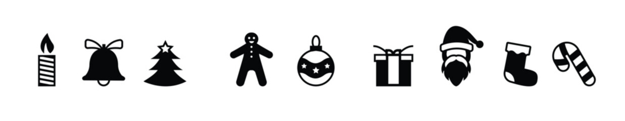 Christmas icons vector illustration