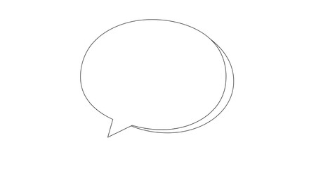 "Empty Rounded Speech Bubble Icon - Conversation Symbol"
