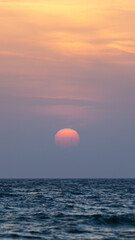 sunset over the sea
