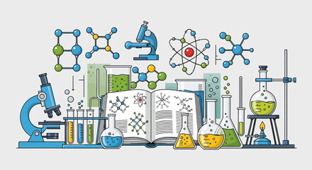 Whimsical chemistry: A playful exploration of scientific research and laboratory equipment