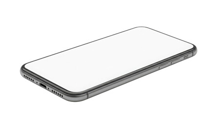 Smartphone with blank screen display for mockup isolated PNG with Transparent Background