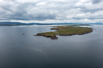 Aerial View of St John's Point Lighthouse in County Donegal, Ireland