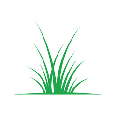 Fototapeta premium Green Grass Lawn or Nature Element Vector Silhouette Isolated on White Background