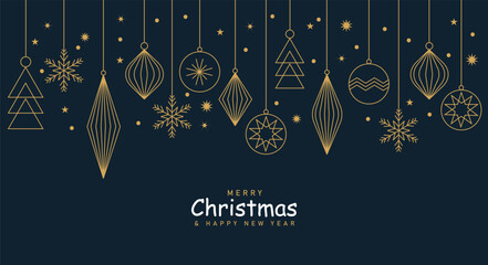 Golden Merry Christmas calligraphy isolated on background holiday illustration Christmas element