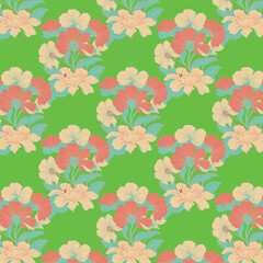 Watercolor colorful seamless floral pattern design