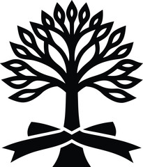 silhouette of a tree