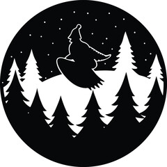 christmas tree silhouette