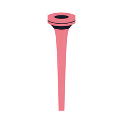 Pink ear speculum isolated on transparent background