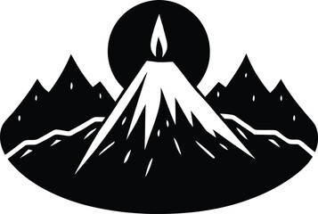 vector illustration of a mountain landscape