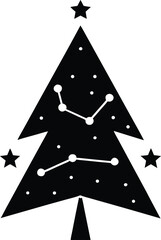 christmas tree with stars