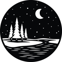 sailing ship in the night