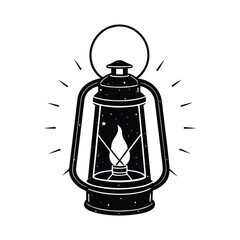 old oil lamp isolated