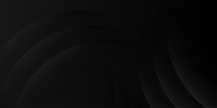 Dark black background abstract 3D geometric with wave effect decoration. modern creative trendy design