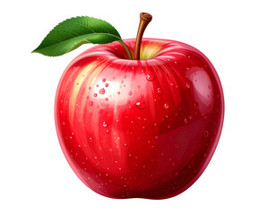 a red apple on Transparent background Generative AI png 